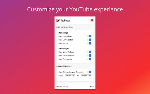 YouFocus - Hide YouTube Distractions screenshot
