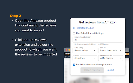 Air Reviews - Amazon Reviews Import screenshot