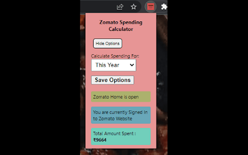 zomato-spending-calculator screenshot