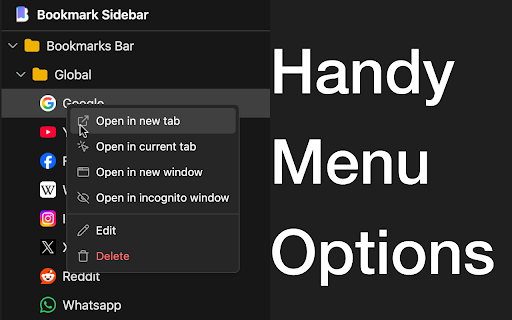 🔖 Bookmark Sidebar 2026 screenshot