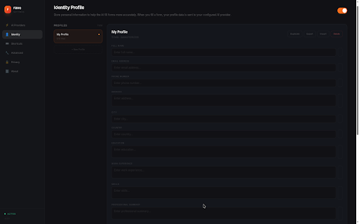 AI Auto Form Filler (BYOK) screenshot