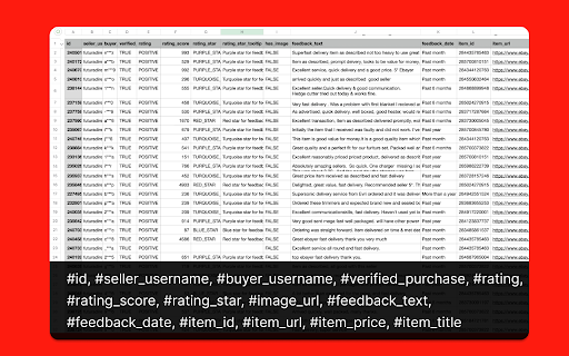 eBay Reviews Scraper - Extract eBay Reviews to CSV/Excel/JSON screenshot