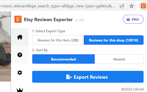 Etsy Reviews Exporter | Images screenshot