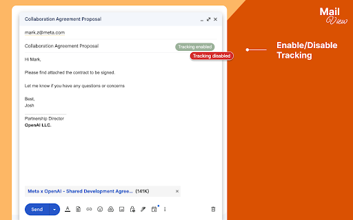 MailView – Gmail Email Tracker, Read Statistics & Proof of Receipt Reports screenshot