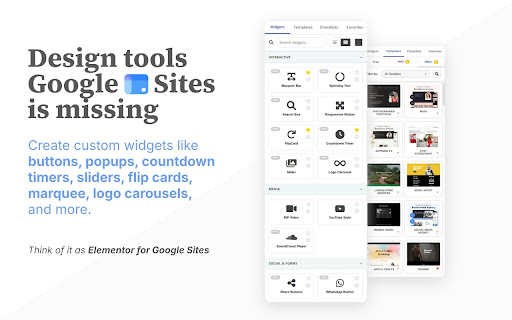 SitesBuddy: Visual Builder for Google Sites screenshot