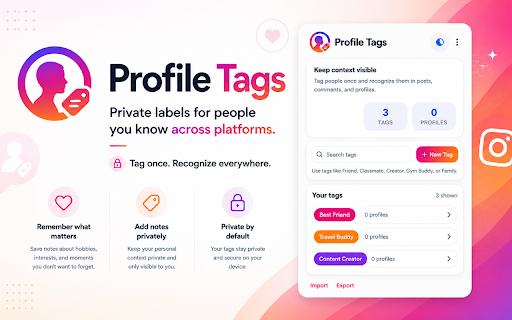 Profile Tags - Facebook & Instagram screenshot