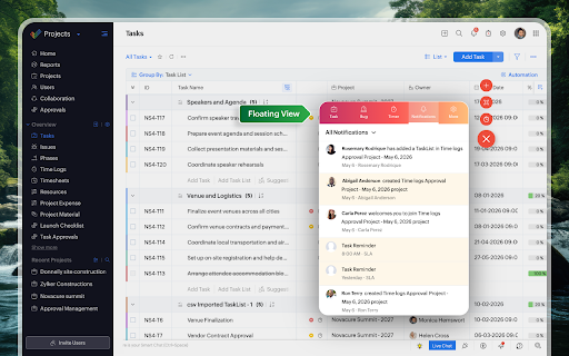 Zoho Projects screenshot