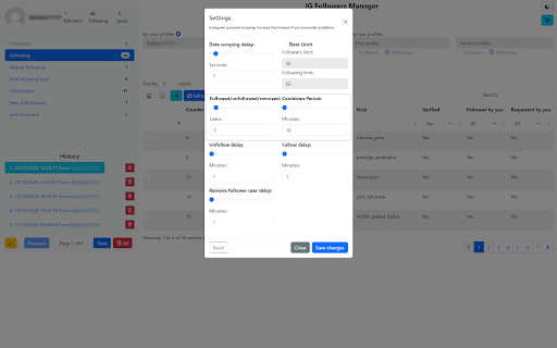 IG Followers Manager - Track, Automate, Export screenshot