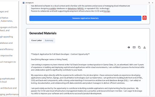 Job Application Assistant by AI Muse (Beta) screenshot
