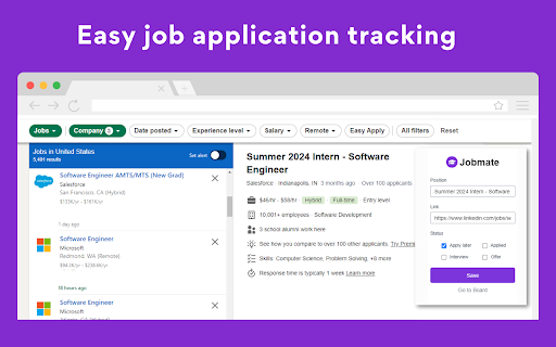 JobMate - Job Application Tracker & Internship Search screenshot