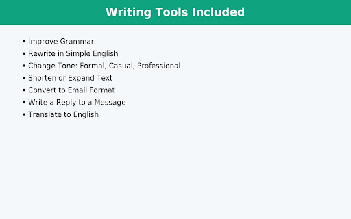 ChatGPT Writing Assistant screenshot