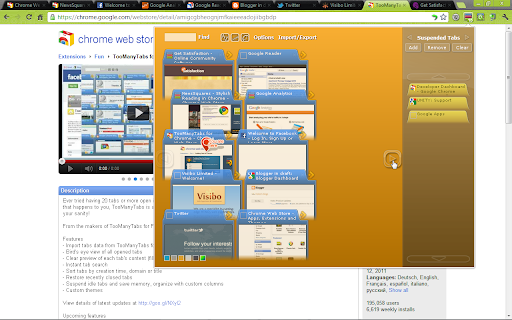 TooManyTabs for Chrome screenshot