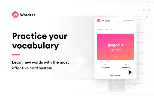 Wordzzz — Learn languages while surf & stream screenshot