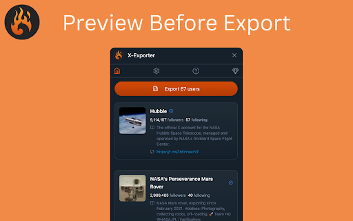 XExporter - Export Twitter Followers screenshot