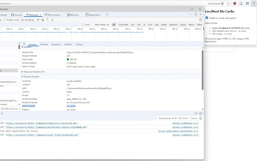 Localhost No Cache screenshot