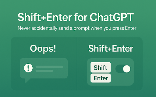 Shift+Enter for ChatGPT screenshot