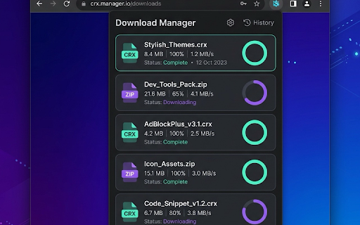 CRX Downloader & Reviews Exporter screenshot