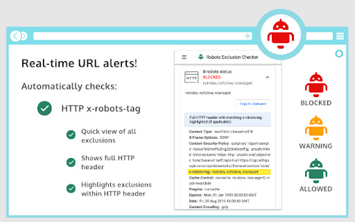 Robots Exclusion Checker screenshot