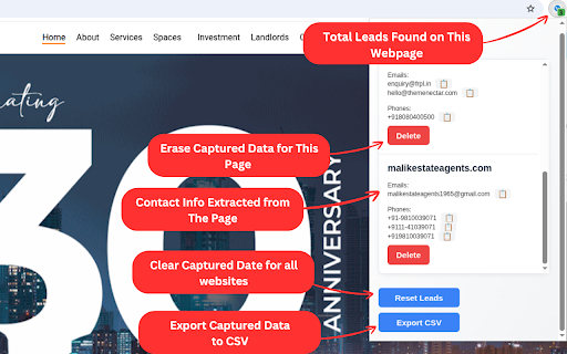 PhoneFinder – Find Contacts & Leads from Any Website Automatically screenshot