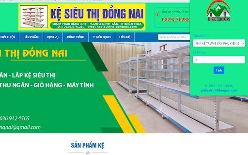 Giá kệ siêu thị Đồng Nai screenshot