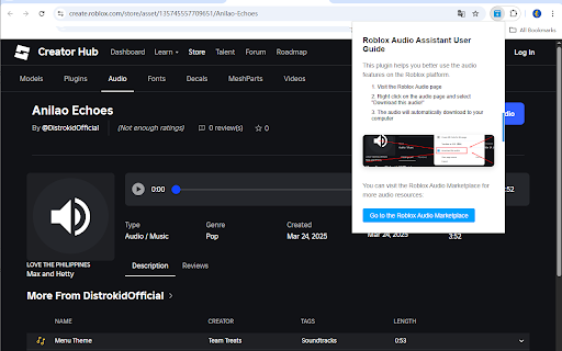 Roblox Music Download Tool screenshot