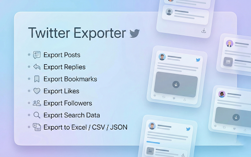 Twitter/X Exporter - Export Tweets, Followers, Bookmarks to CSV screenshot