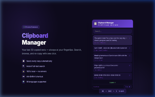 Clipboard Manager – Copy History & Search screenshot
