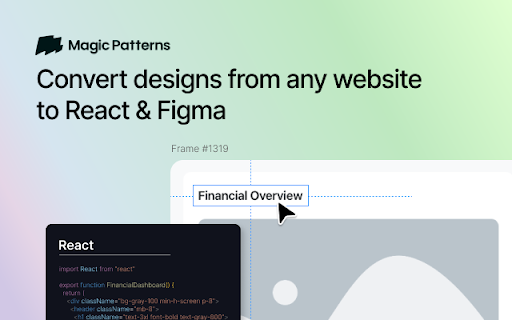 Magic Patterns — Import Website screenshot