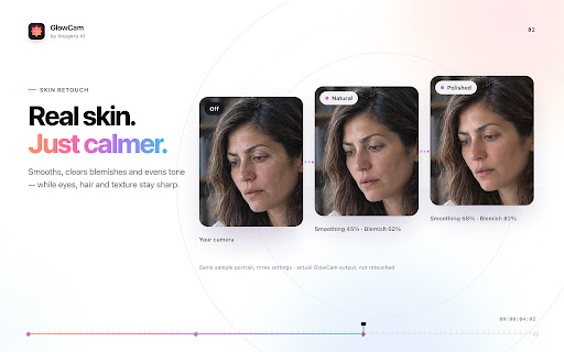 GlowCam: AI Beauty Filter for Zoom, Meet & Teams screenshot
