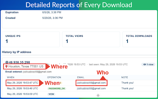 Secure Document Sharing via Email by cloudHQ screenshot