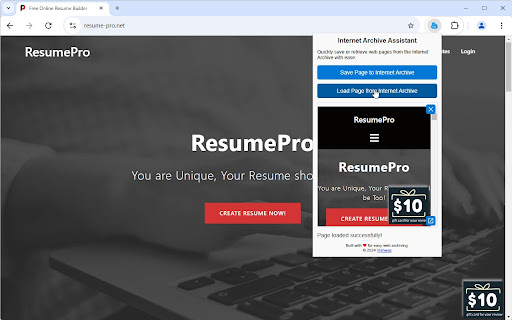 Internet Archive Assistant screenshot