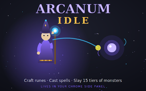 Arcanum Idle — Mage Sidebar RPG screenshot