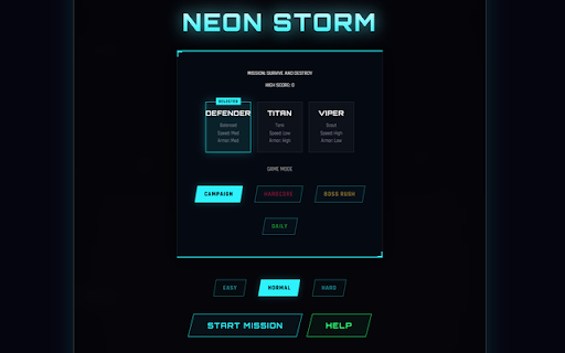 Neon Space Shooter: Cosmic Defender screenshot