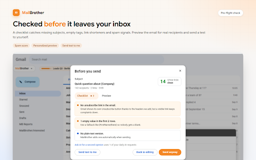 Send Mass Mail + HTML inserter for Gmail screenshot
