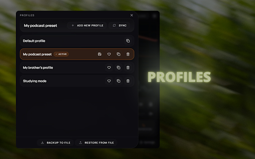 Alexis EQ screenshot