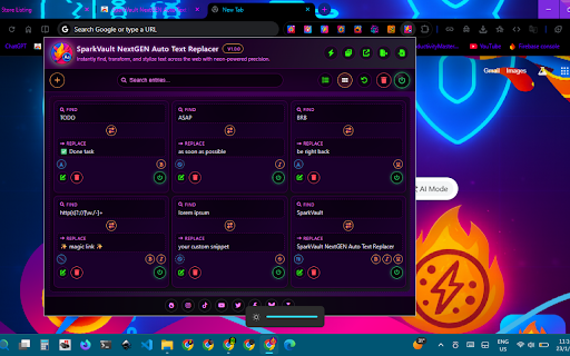 SparkVault NextGEN Auto Text Replacer screenshot