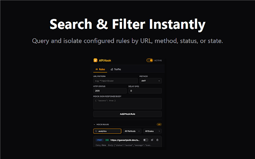API Hook - Request Mocker screenshot