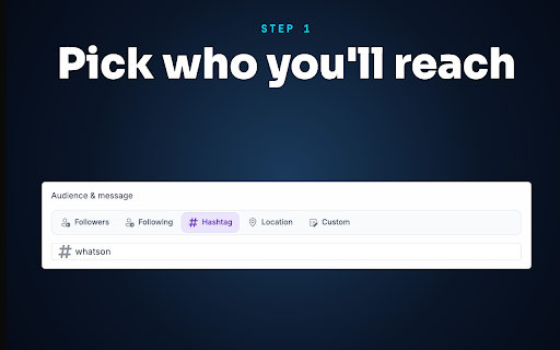 Message Outreach: Bulk DMs & AI Tweak screenshot