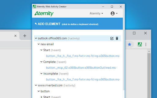 Aternity Web Activity Creator 3.0 screenshot
