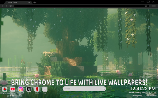 Garden Lake Minecraft Live Wallpaper screenshot