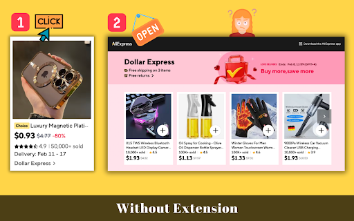 AliExpress Skip Dollar Express & SuperDeals screenshot
