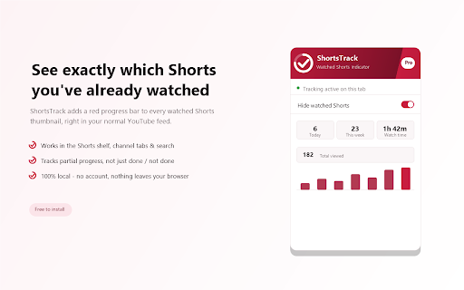 ShortsTrack — Watched Shorts Indicator screenshot