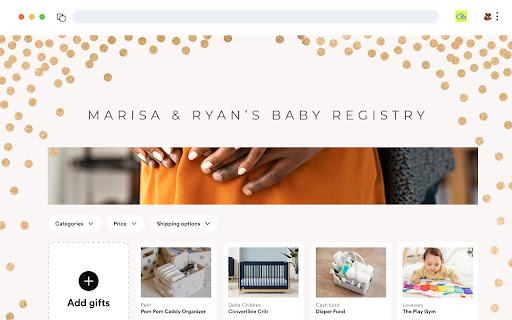 Add to Zola Baby Button screenshot