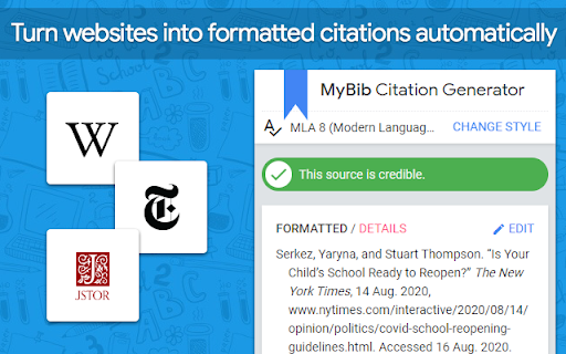MyBib: Free Citation Generator screenshot