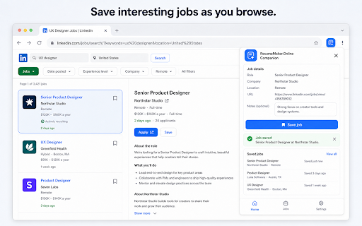 ResumeMaker.Online Companion screenshot