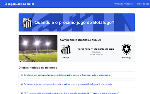 Joga Quando - botafogo screenshot