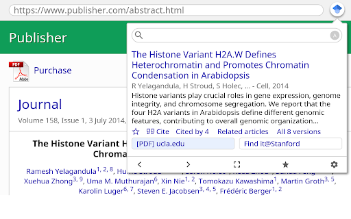 Google Scholar Button screenshot