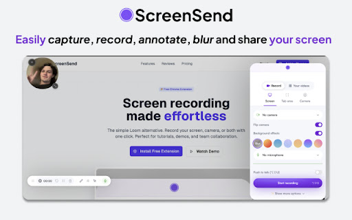 ScreenSend - Advanced Screen Recorder & Video Editor screenshot