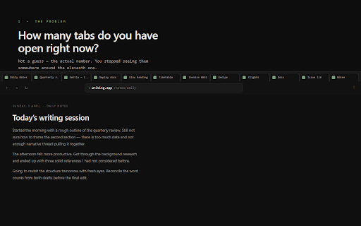 tab•tally — Open Tab Counter & Warning screenshot
