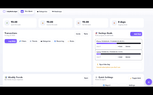 HelpMeBudget screenshot
